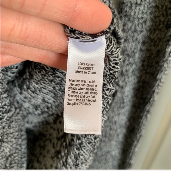 NWT A.N.A Grey & Black Oversized Sweater - Picture 6 of 7